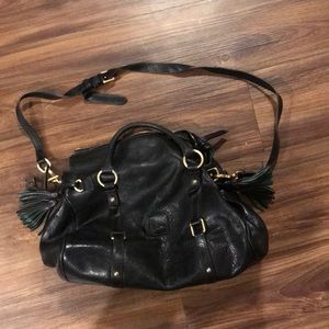 Black leather purse